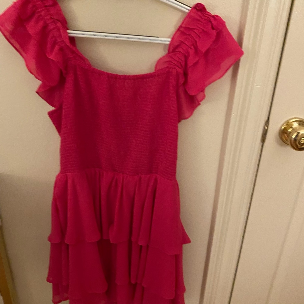 Pink layered dress